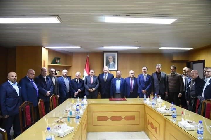 شارك رئيس غرفة تجارة ريف دمشق أسامة مصطفى بالاجتماع مع وفد غرفة تجارة الأردن