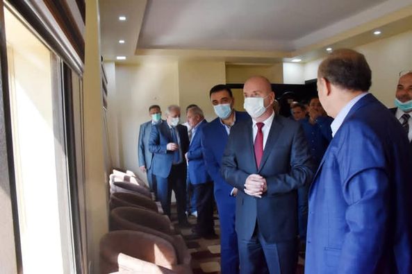 بحضور وزير السياحة ومحافظ حمص إعادة افتتاح الفندق السياحي بمحافظة حمص.