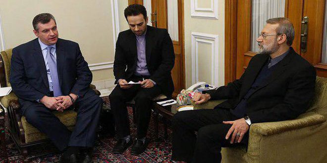 لاريجاني: التعاون الإيراني الروسي أثمر عن نتائج إيجابية فيما يتعلق بالحل السياسي للأزمة في سورية