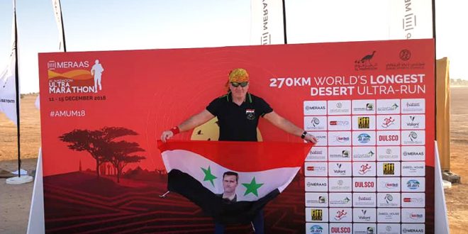 العداء السوري المغترب عماد بركات ثالثاً في بطولة العالم الصحراوية

