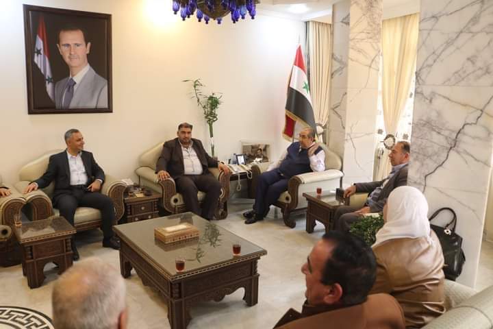 لتطوير العملية الزراعية جمران يلتقي المكتب الجديد لاتحاد فلاحي ريف دمشق