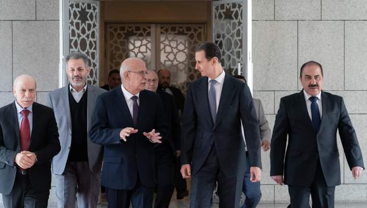 الرئيس الأسد يلتقي أعضاء الأمانة العامة لمؤتمر الأحزاب العربية لمناقشة عدد من القضايا ذات البعد العربي والقومي
