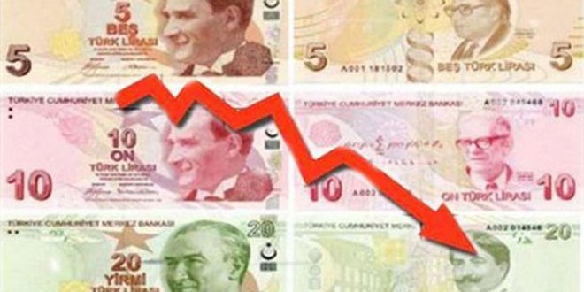 العملة التركية تهوي إلى مستوى قياسي
