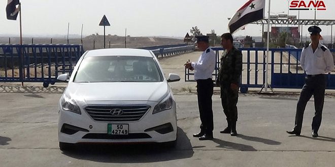 إعادة فتح معبر نصيب- جابر الحدودي مع الأردن وبدء حركة عبور الأشخاص والسيارات