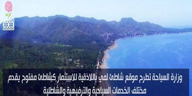 السياحة تطرح شاطئ (لمي) باللاذقية للاستثمار
