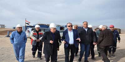  وزير النفط يطلع على أعمال الحفر في حقل البريج واقلاع وحدة تجفيف الغاز في محطة الشاعر ومشروع الربط الكهربائي بين معملي ايبلا وجنوب
