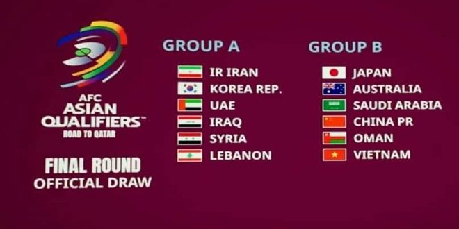 منتخب سورية في المجموعة الأولى بالدور الحاسم من التصفيات الآسيوية المؤهلة إلى كأس العالم لكرة القدم